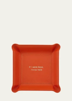 Graphic Image"If I Were Keys, I'd Be Here" Leather Valet Tray