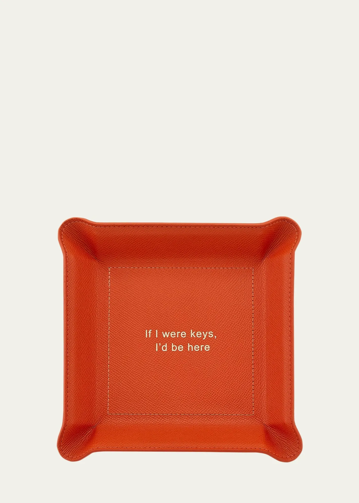 Graphic Image"If I Were Keys, I'd Be Here" Leather Valet Tray