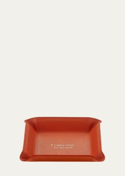 Graphic Image"If I Were Keys, I'd Be Here" Leather Valet Tray