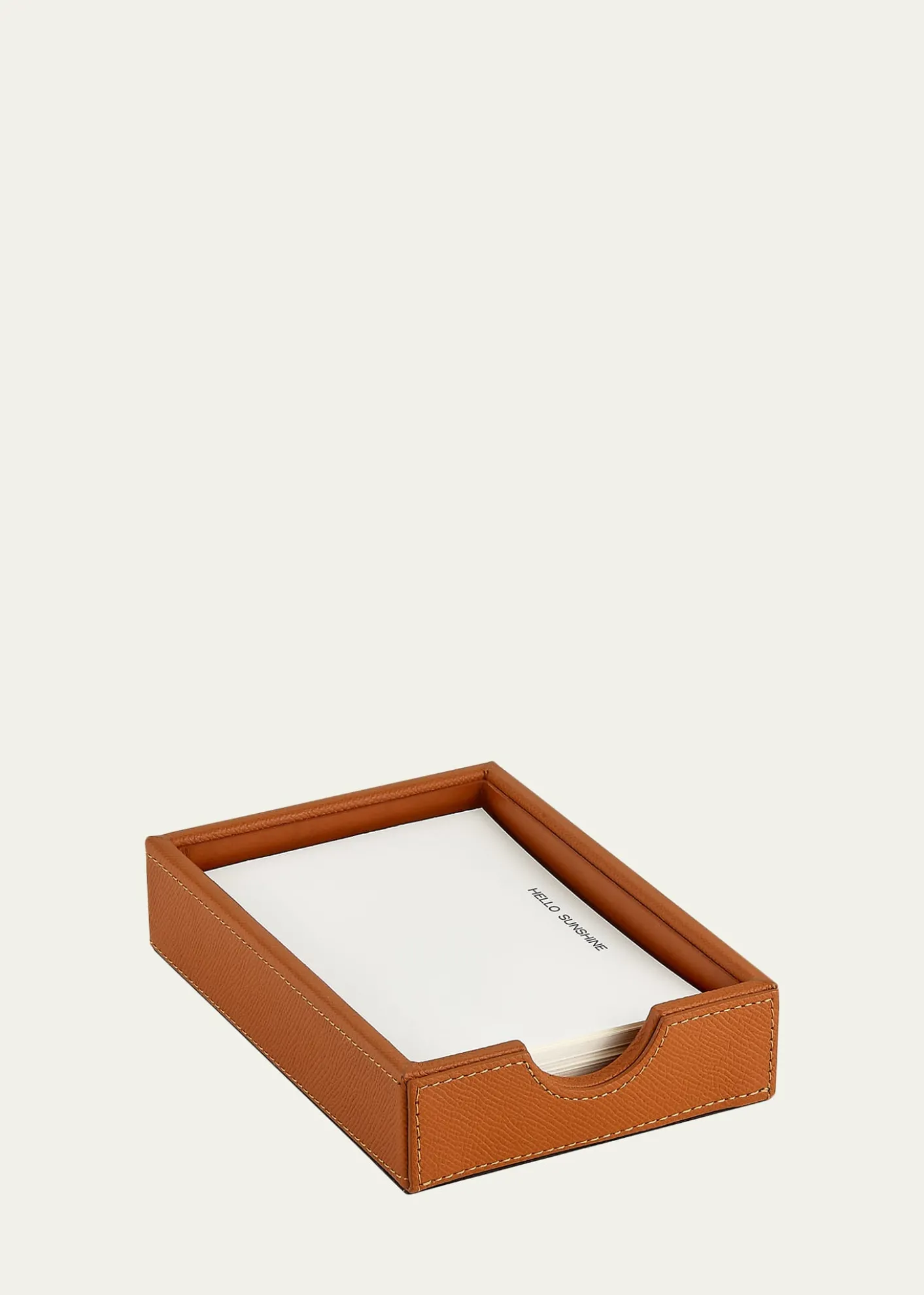 Graphic ImageLeather Memo Tray with 25 "Hello Sunshine" Note Cards