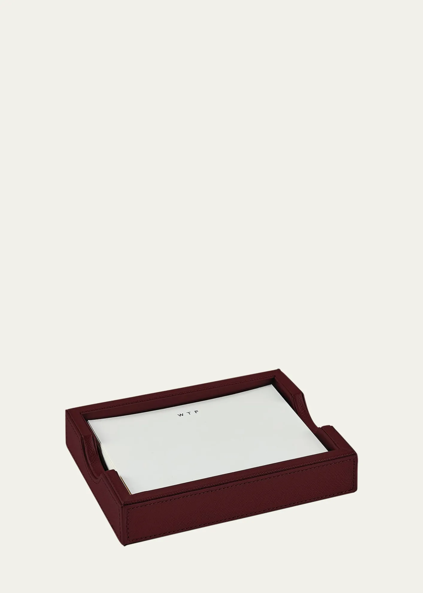 Graphic ImageLeather Memo Tray with 100 "WTF" Note Cards