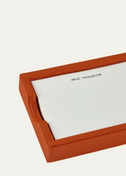 Graphic ImageLeather Memo Tray with 100 "Wild Thoughts" Note Cards