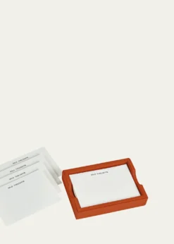 Graphic ImageLeather Memo Tray with 100