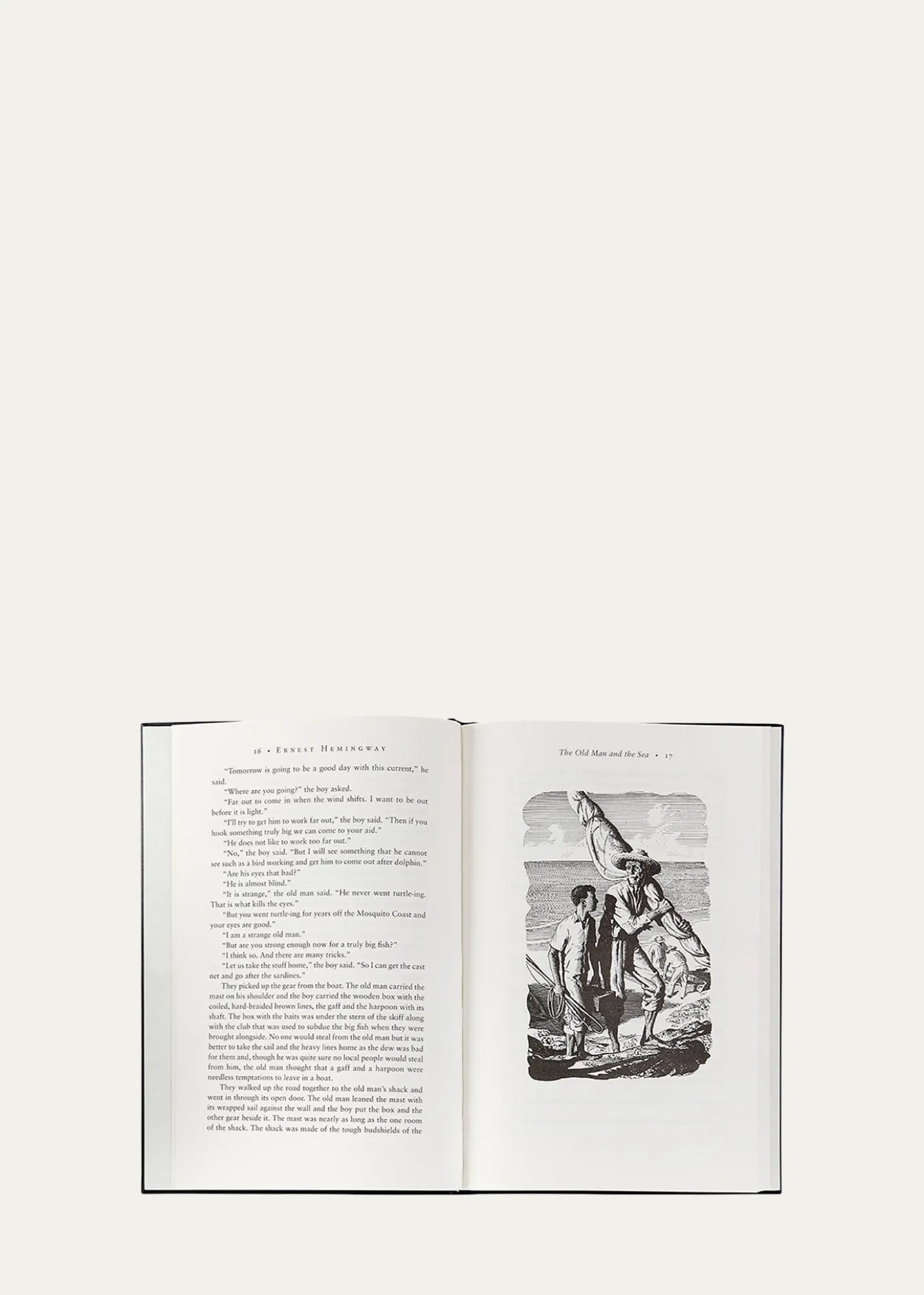Graphic Image"The Old Man and the Sea" Leather Bound Book by Ernest Hemingway