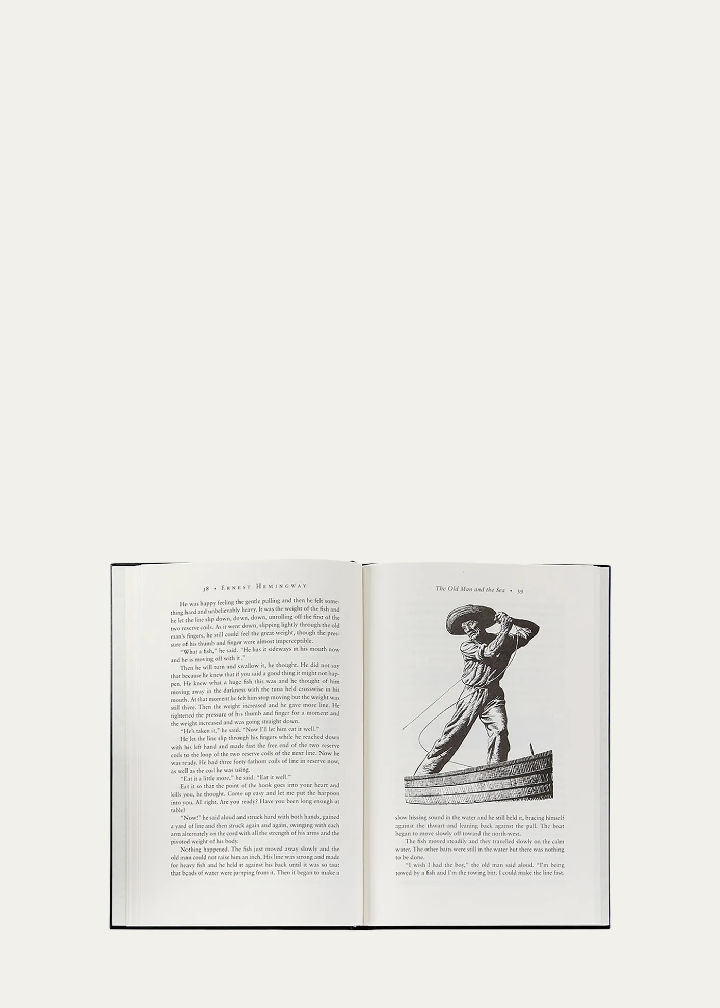 Graphic Image"The Old Man and the Sea" Leather Bound Book by Ernest Hemingway