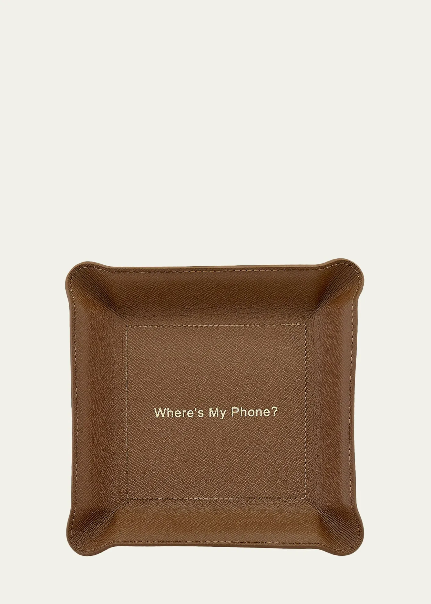 Graphic Image"Where's My Phone?" Leather Valet Tray