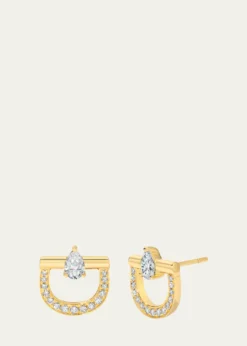 Graziela Gems18K Diamond Stirrup Stud Earrings