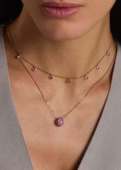 Graziela Gems18K Pink Sapphire Floating Necklace, 2.0tcw