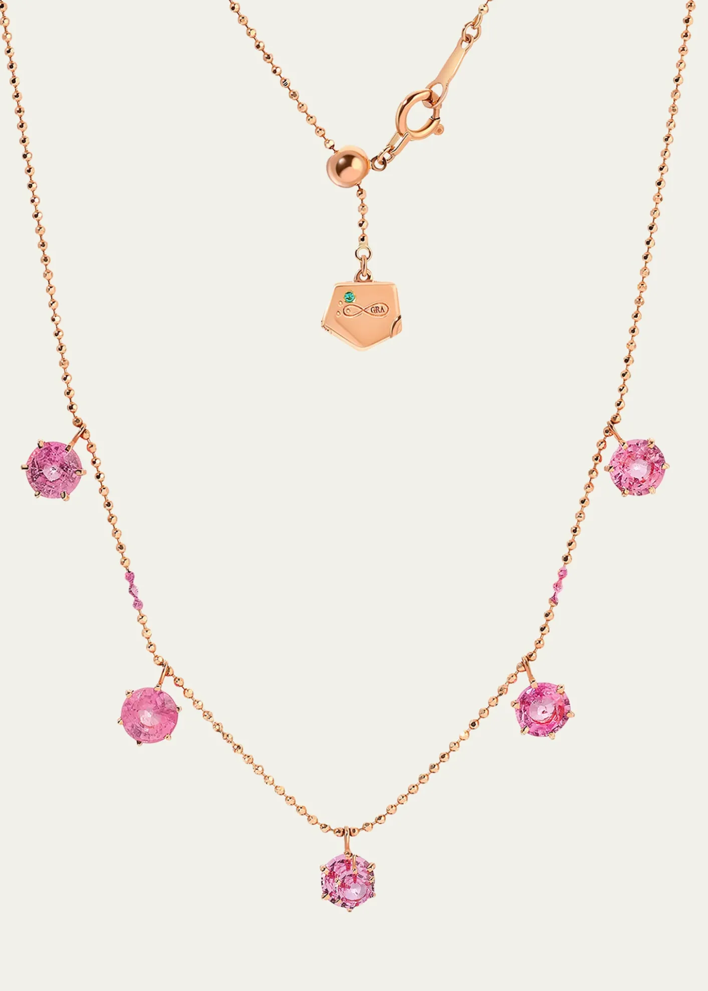 Graziela Gems18K Pink Sapphire Floating Necklace