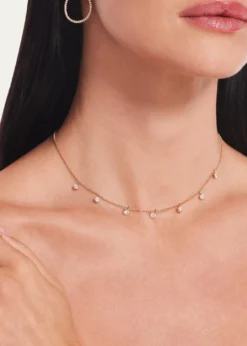 Graziela Gems18K Rose Gold Medium Floating Diamond Necklace