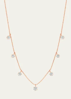 Graziela Gems18K Rose Gold Medium Floating Diamond Necklace