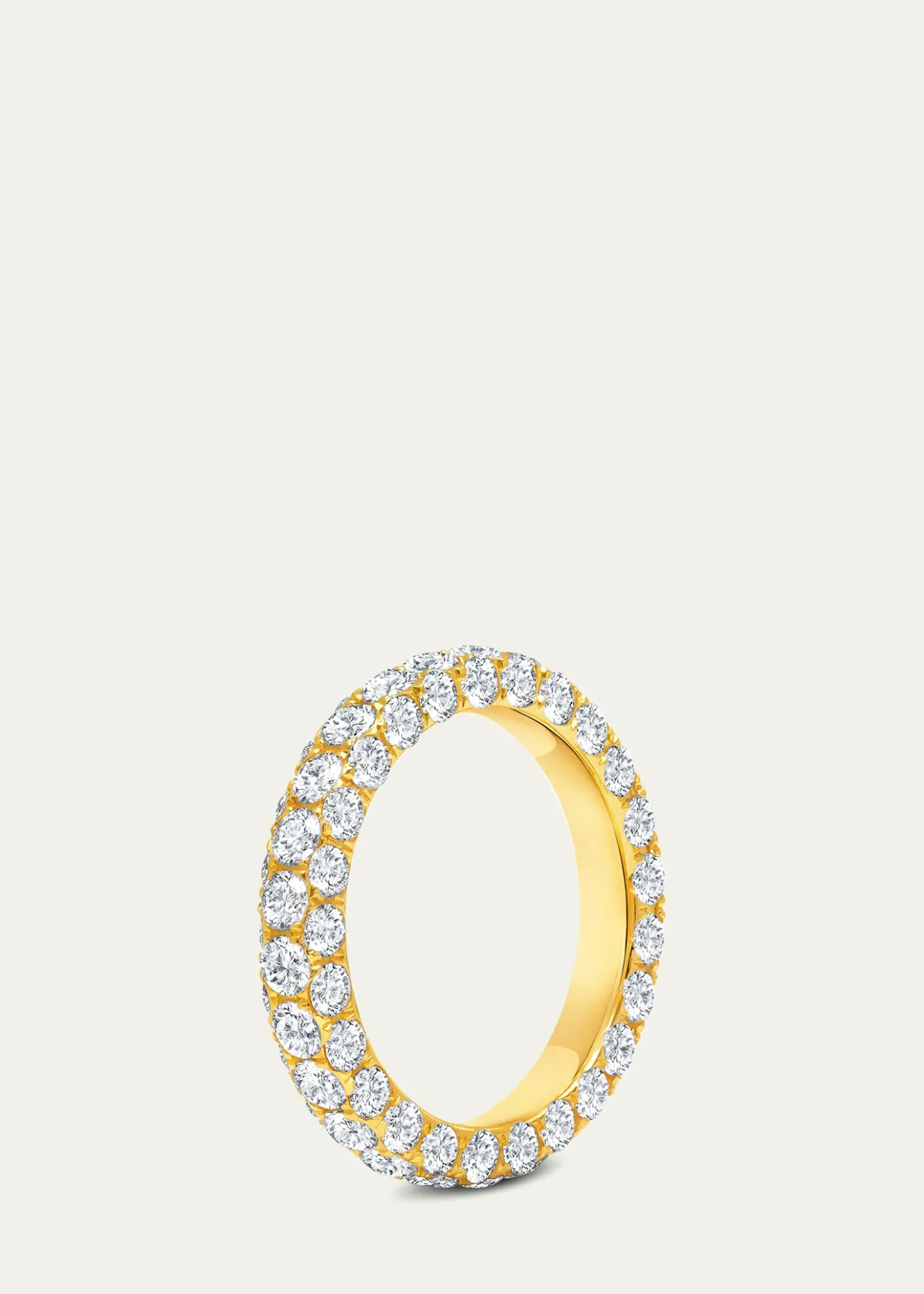 Graziela Gems18K Yellow Gold Diamond 3 Sided Ring