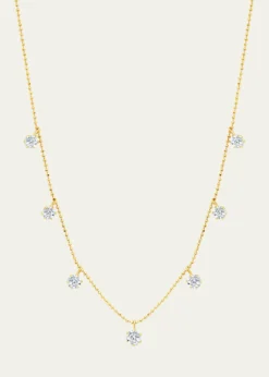 Graziela Gems18K Yellow Gold Medium Floating Diamond Necklace