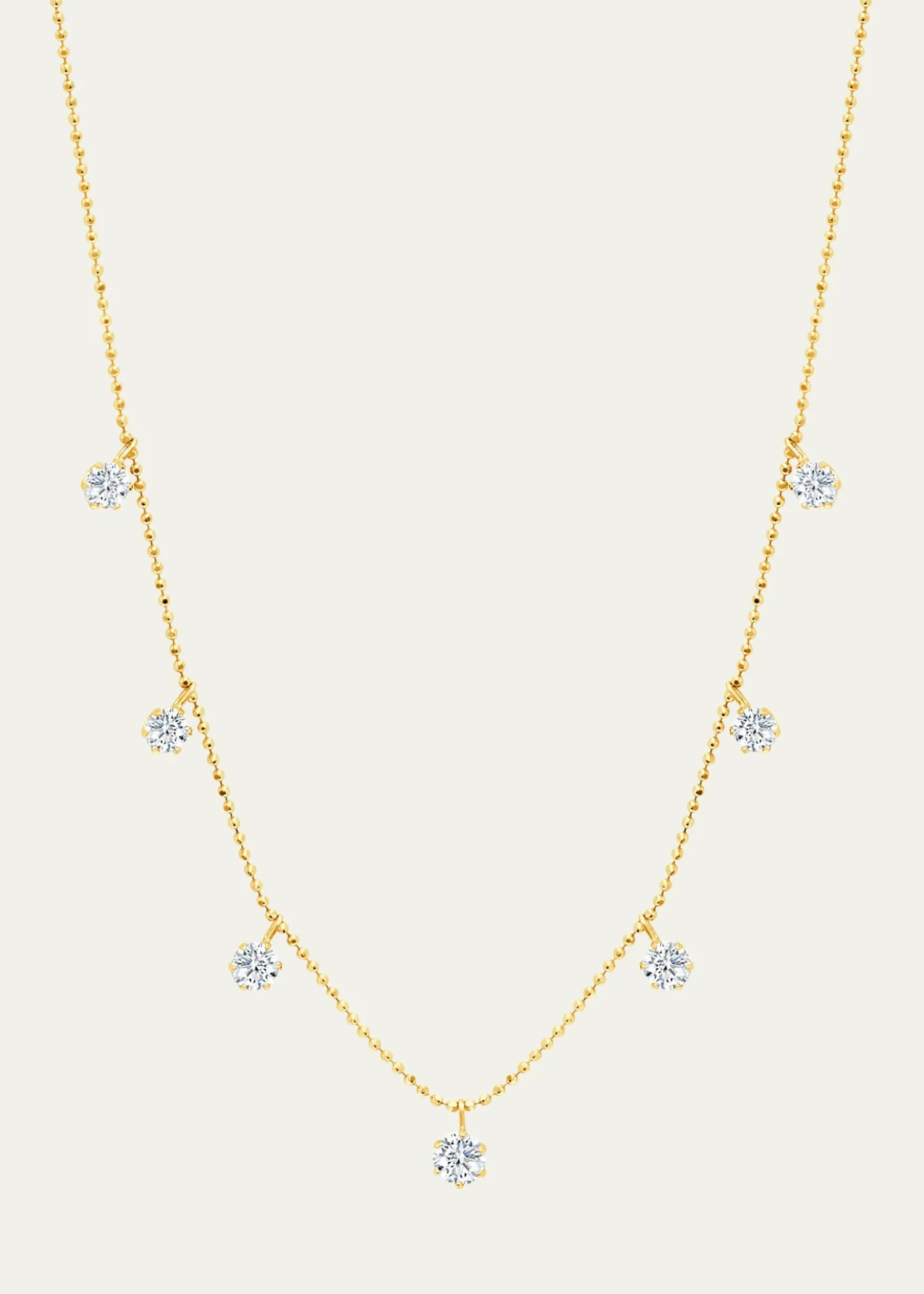 Graziela Gems18K Yellow Gold Medium Floating Diamond Necklace