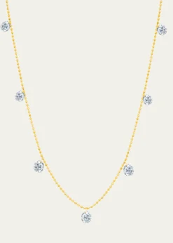 Graziela Gems18K Yellow Gold Small Floating Diamond Necklace