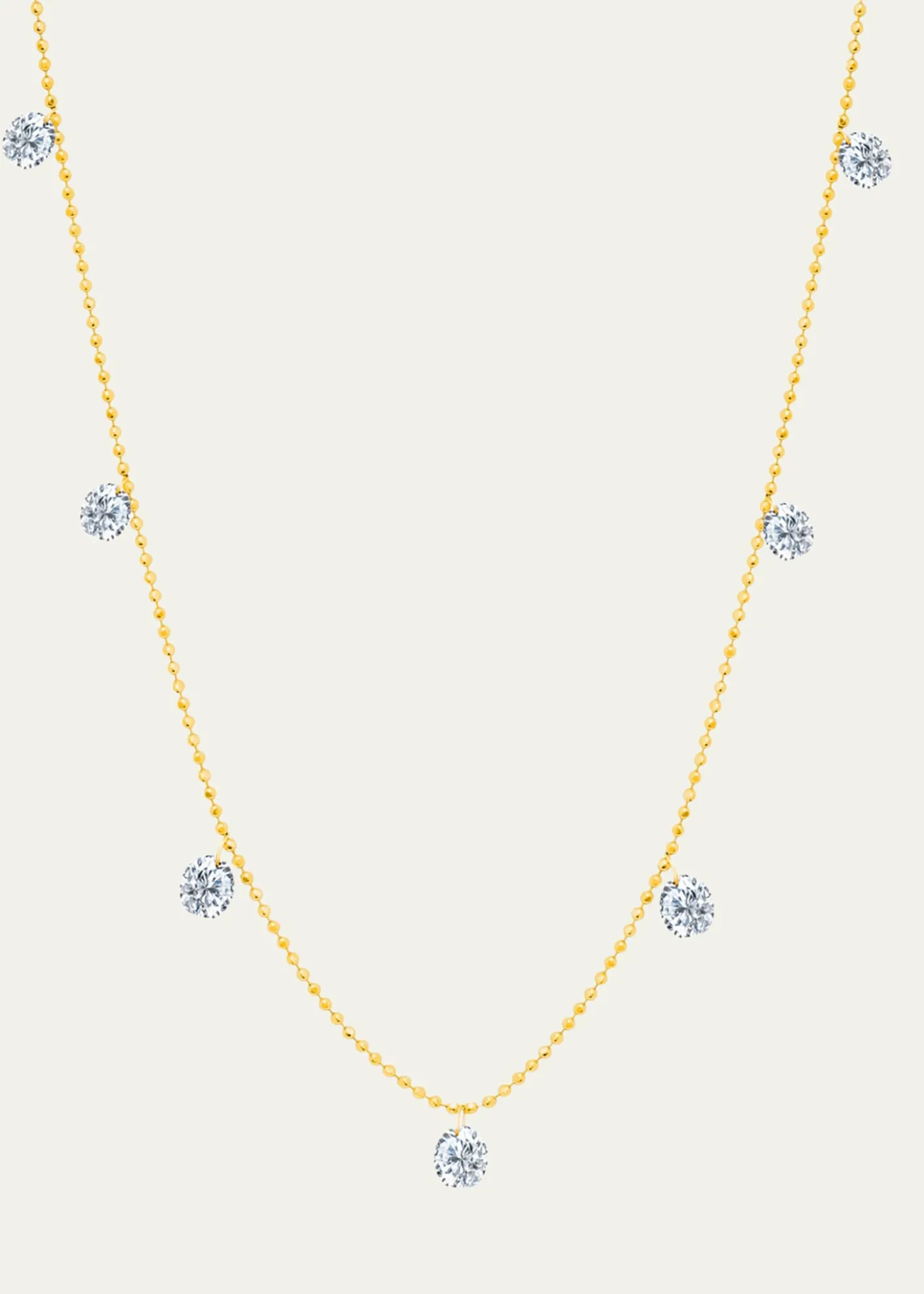 Graziela Gems18K Yellow Gold Small Floating Diamond Necklace