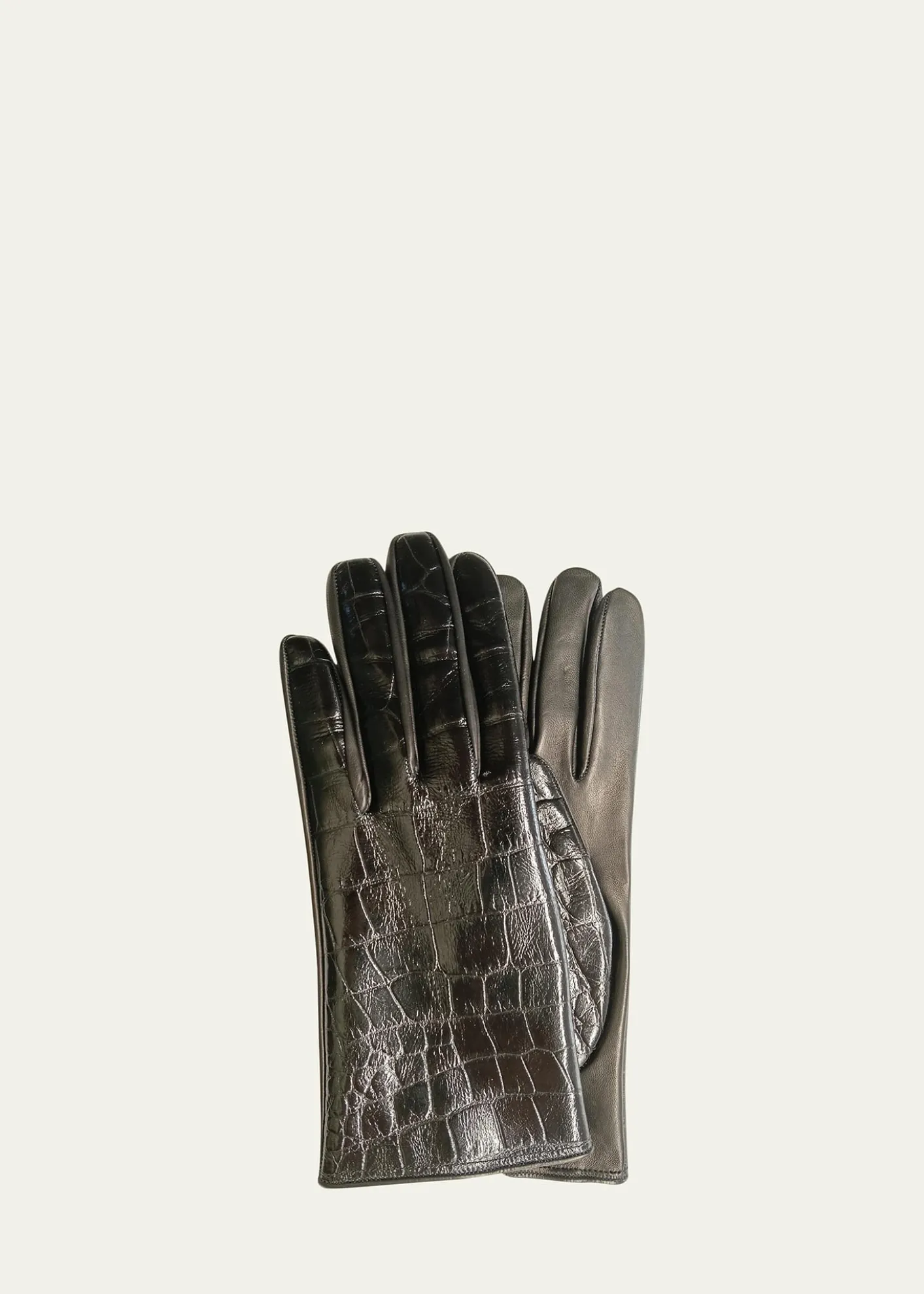 Guanti Giglio FiorentinoCroc-Embossed Nappa Leather Gloves
