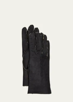 Guanti Giglio FiorentinoLambskin Shearling-Lined Gloves