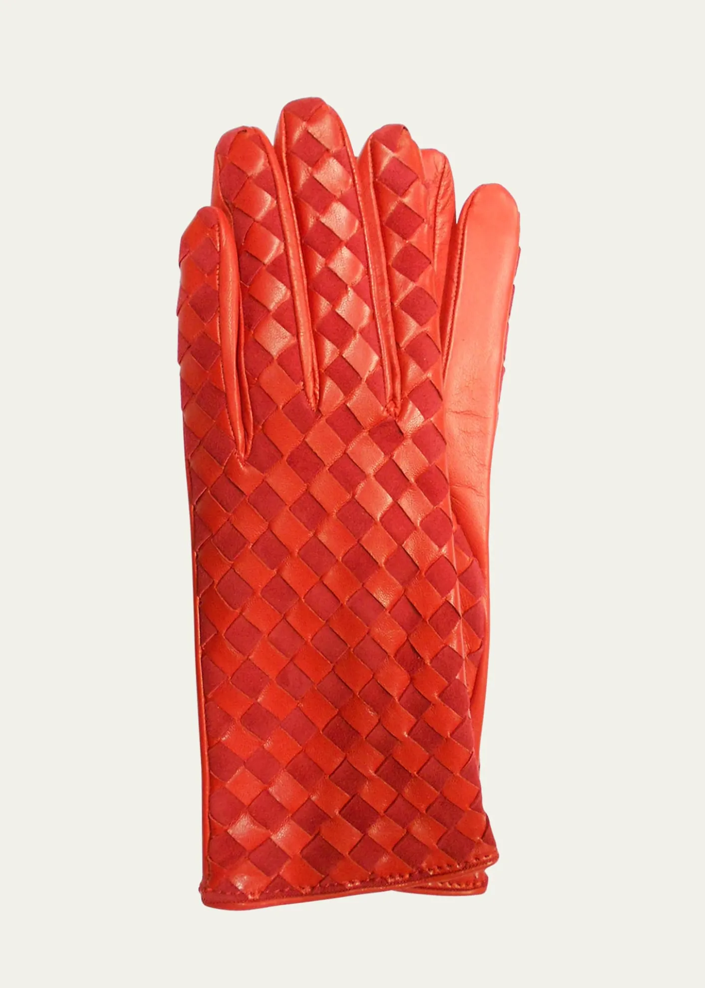 Guanti Giglio FiorentinoWoven Cashmere-Leather Gloves