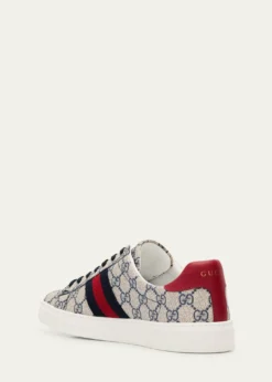 GucciAce Monogram Canvas Low-Top Sneakers