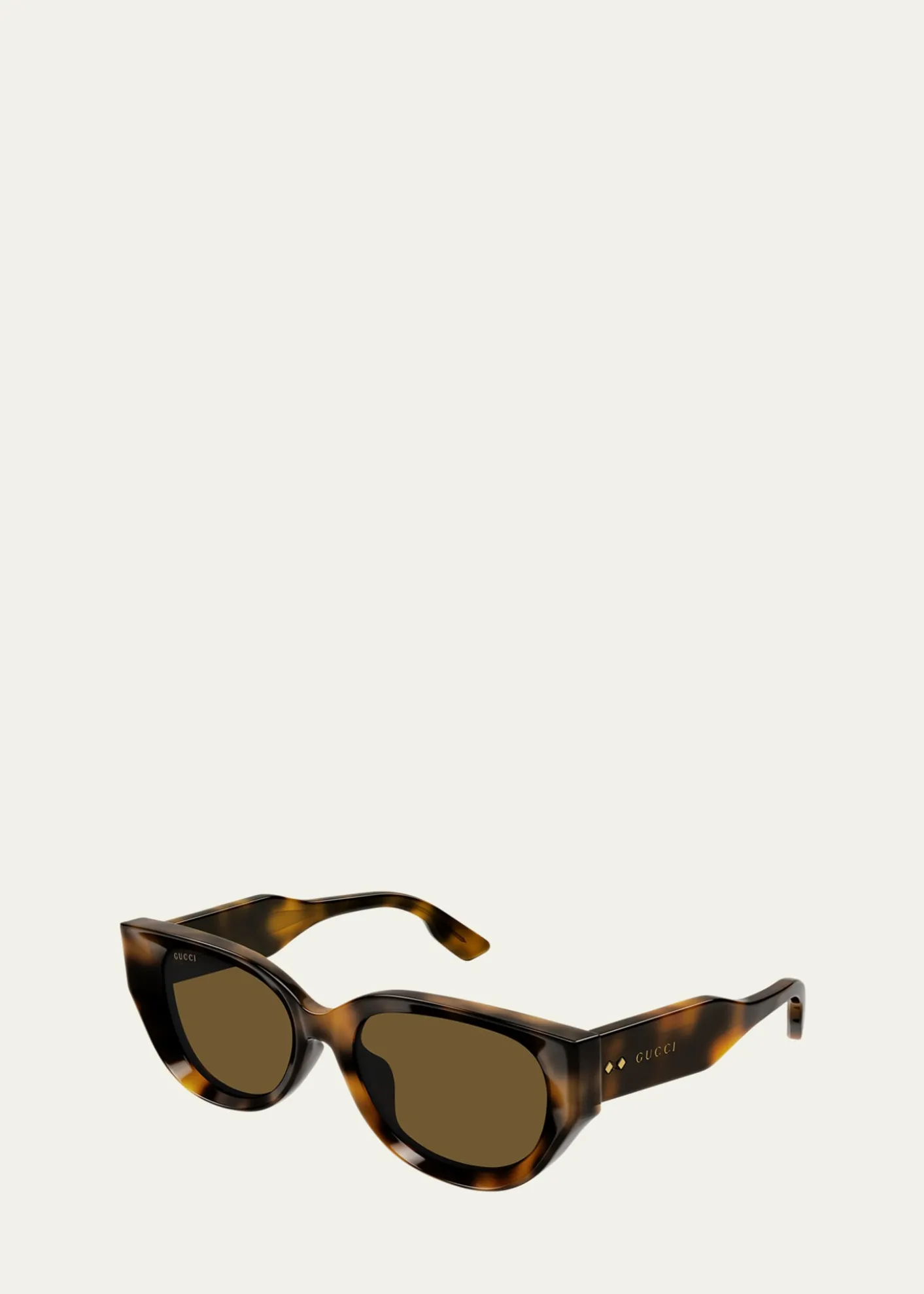 GucciBeveled Recycled Acetate Cat-Eye Sunglasses