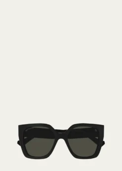 GucciColor-Block GG Injection Plastic Cat-Eye Sunglasses
