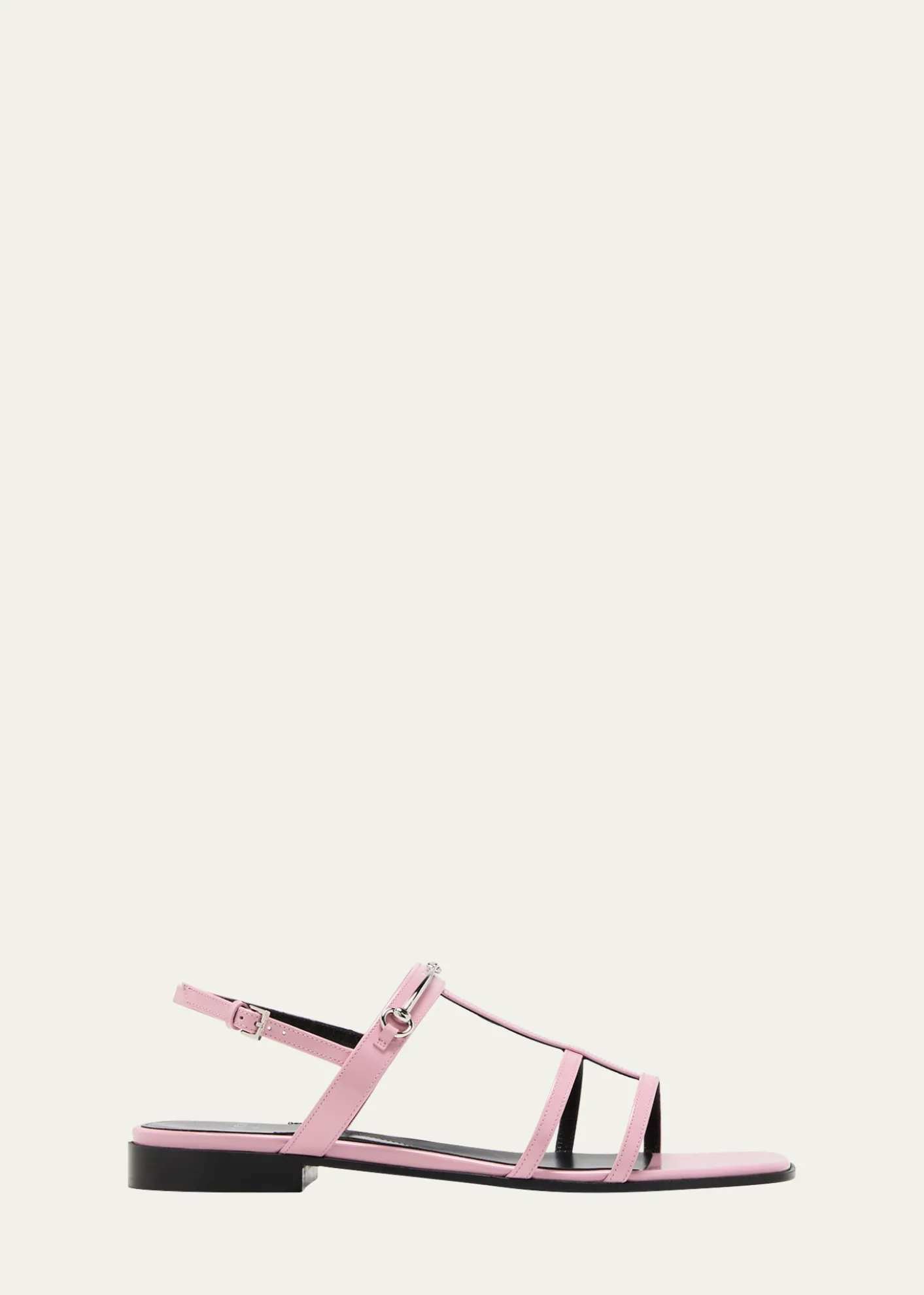 GucciDivine Leather Slingback Sandals