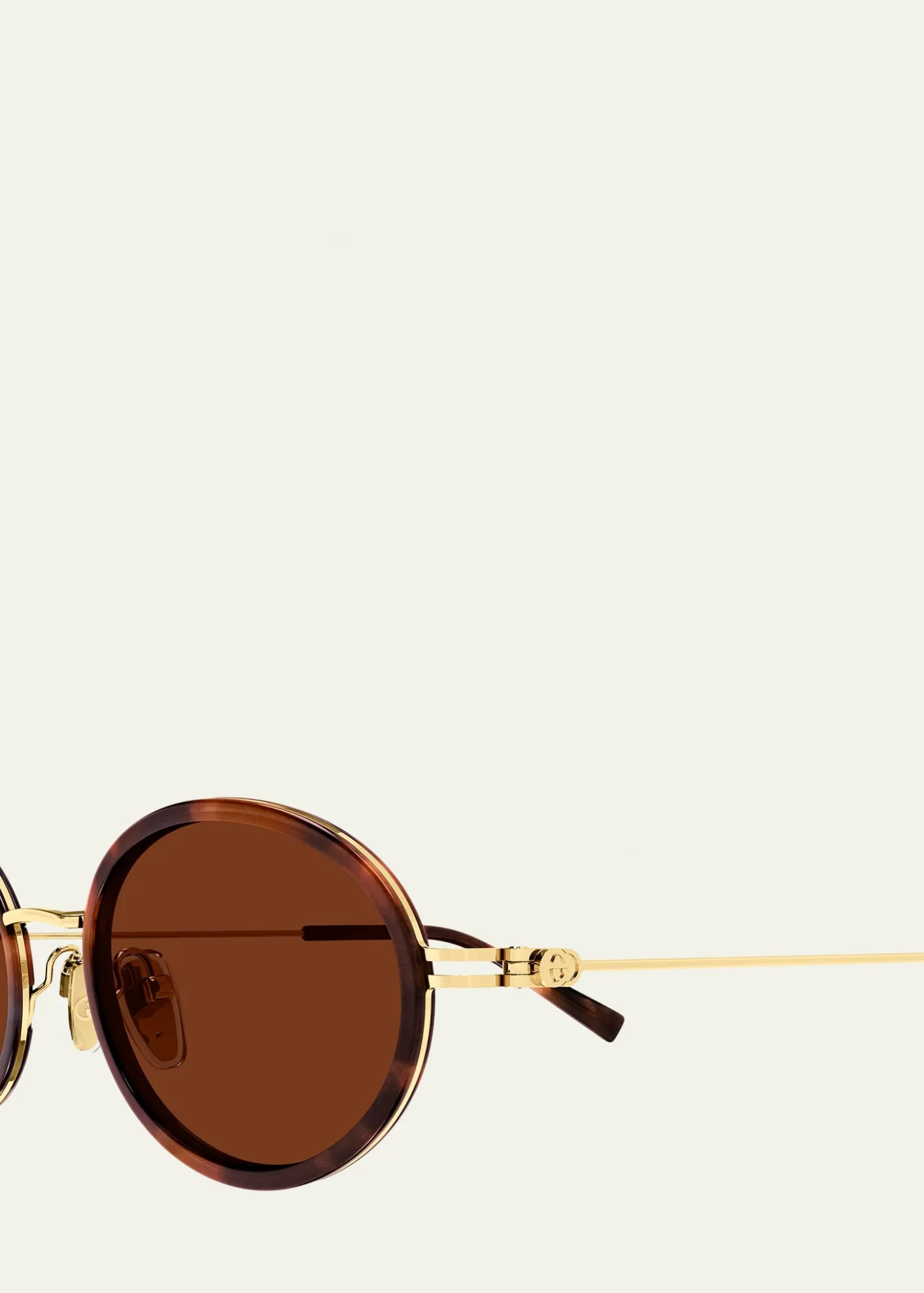 GucciEmblem 52mm Acetate & Metal Oval Sunglasses