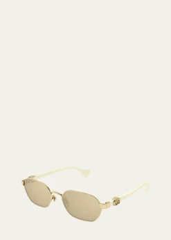 GucciGG Logo Metal Cat-Eye Sunglasses