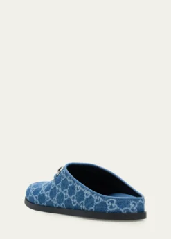 GucciGG Denim Mules with Horsebit