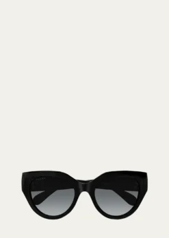 GucciGG Emblem Acetate Cat-Eye Sunglasses