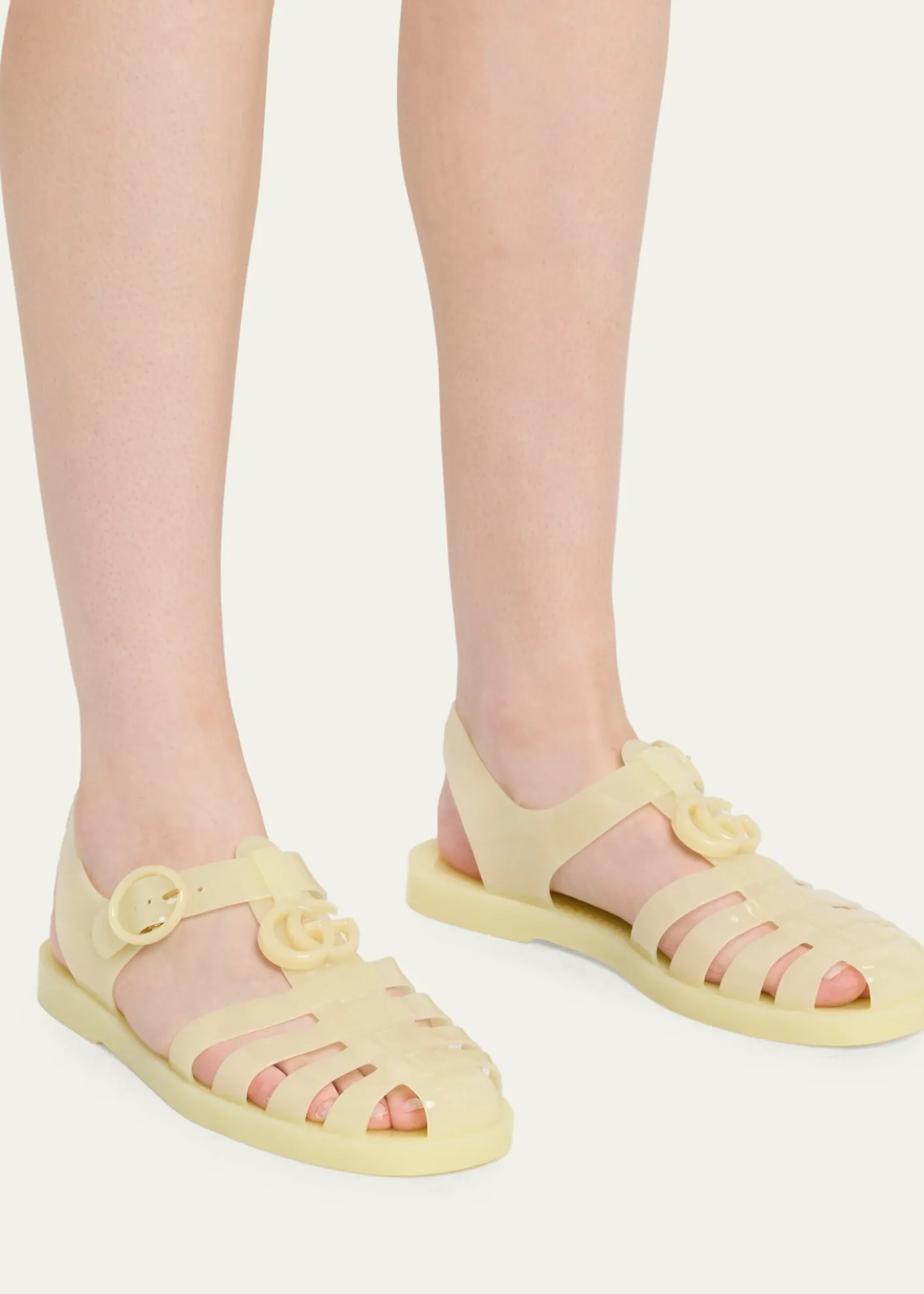 GucciGG Glossy Jelly Fisherman Sandals