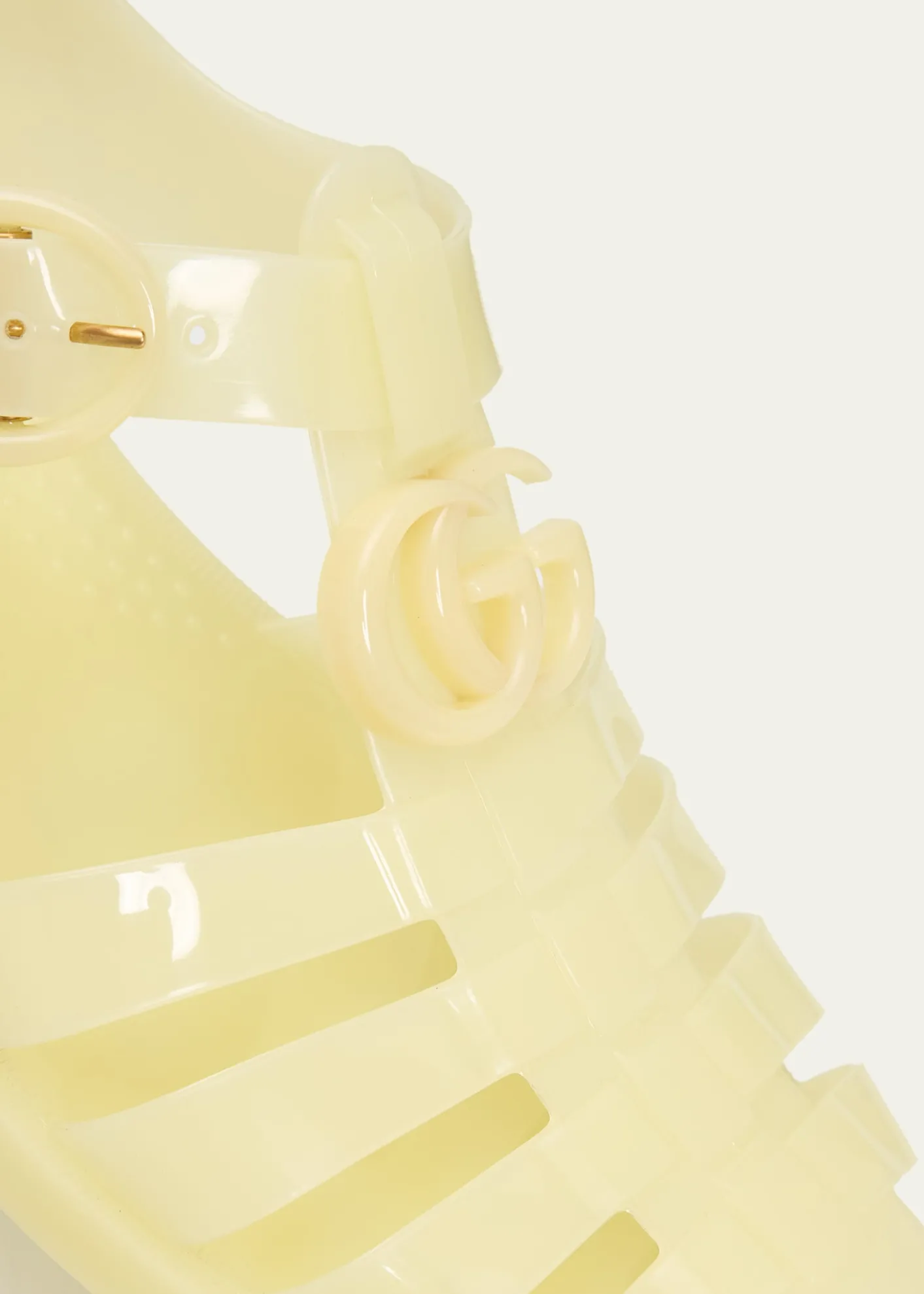 GucciGG Glossy Jelly Fisherman Sandals