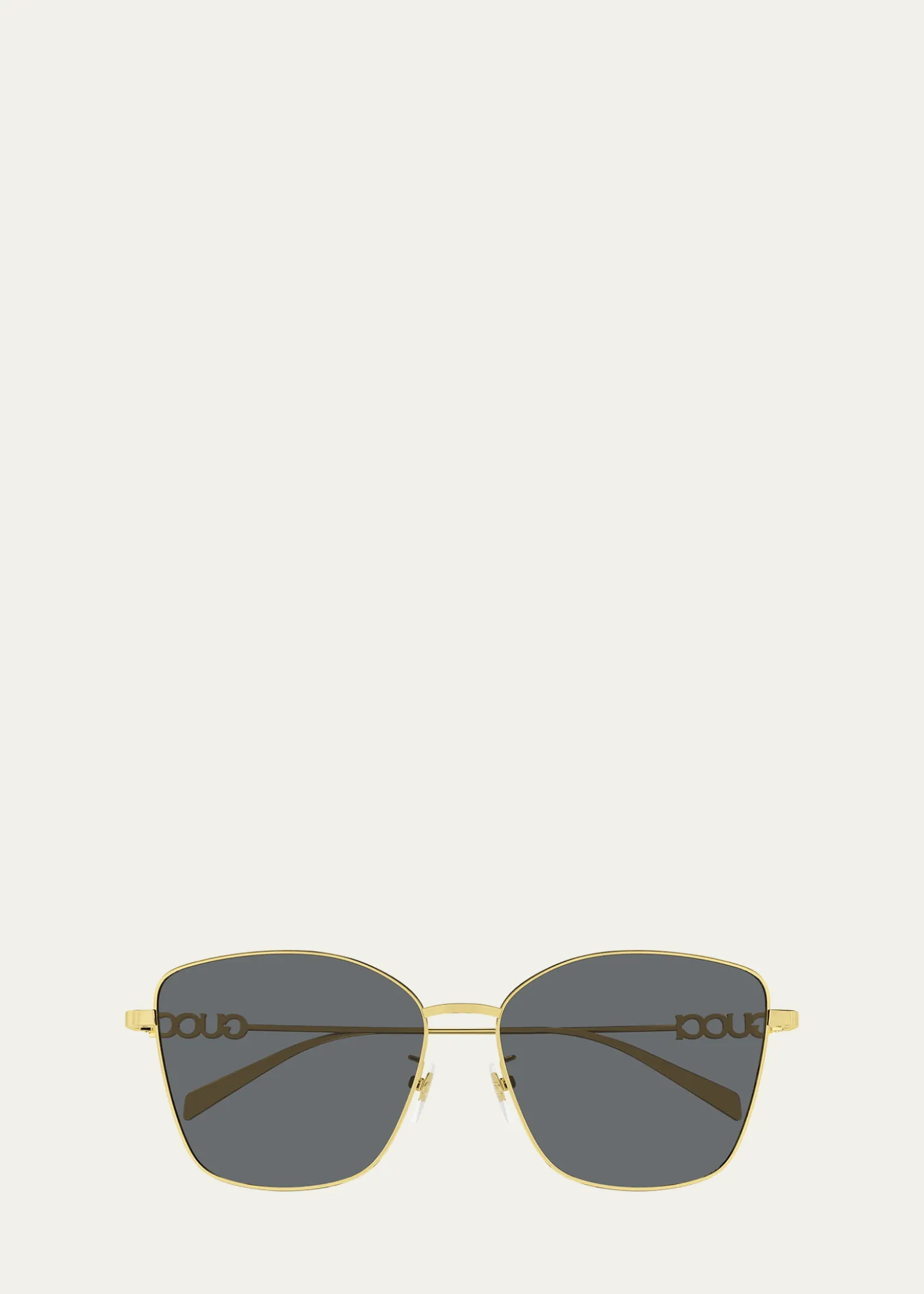 GucciGG1805SA Logo-Print Metal Sunglasses