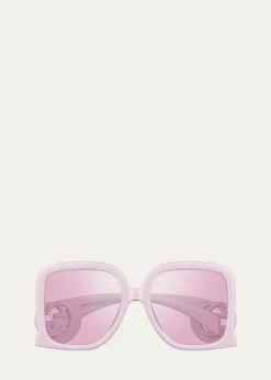 GucciGradient GG1326S Square Plastic Sunglasses