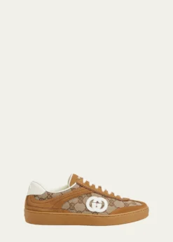 GucciG75 Suede and Leather GG Sneakers