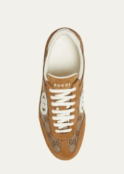 GucciG75 Suede and Leather GG Sneakers