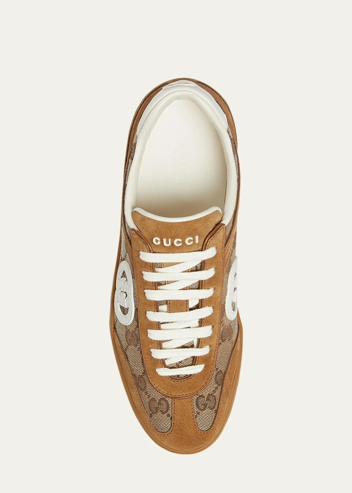 GucciG75 Suede and Leather GG Sneakers