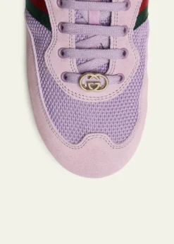 GucciGucci Shift Mesh and Suede Low-Top Sneakers