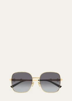 GucciHorsebit 58mm Square Sunglasses