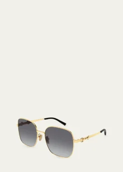 GucciHorsebit 58mm Square Sunglasses
