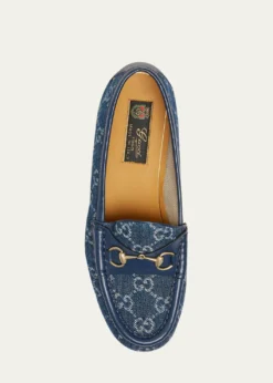 Gucci1953 Horsebit Monogram Denim Loafers