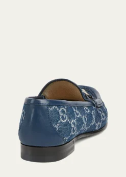 Gucci1953 Horsebit Monogram Denim Loafers