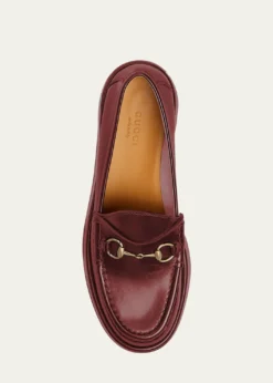 GucciIdle Leather Bit Platform Loafers