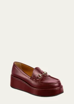 GucciIdle Leather Bit Platform Loafers