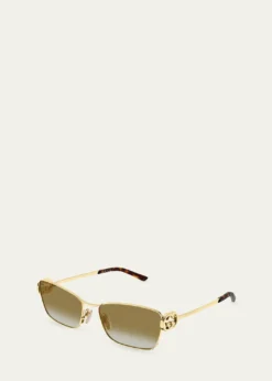 GucciInterlocking G 58mm Rectangular Sunglasses