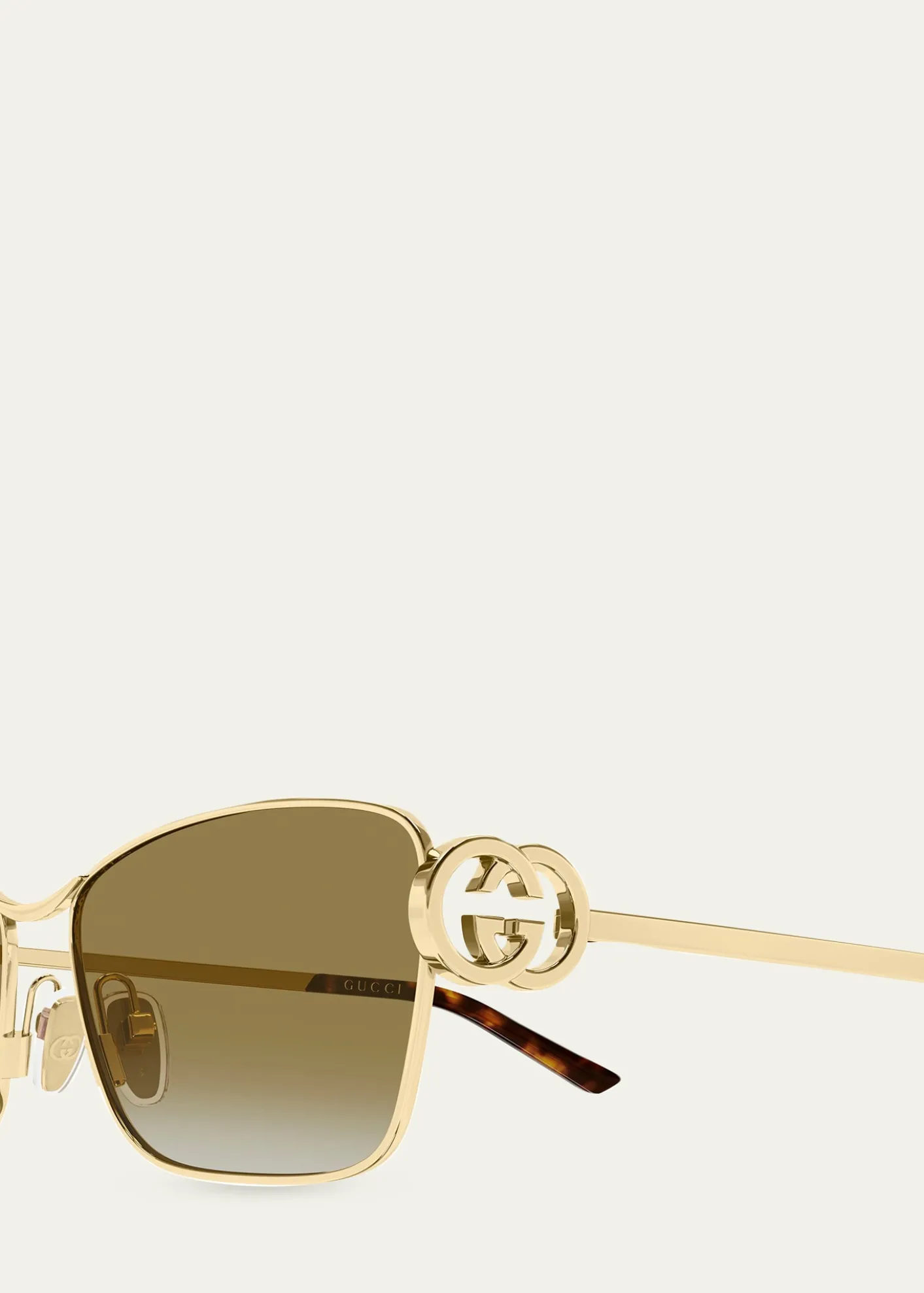 GucciInterlocking G 58mm Rectangular Sunglasses