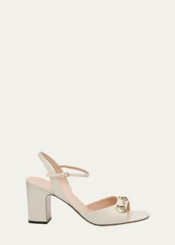 GucciLady Horsebit Leather Sandals