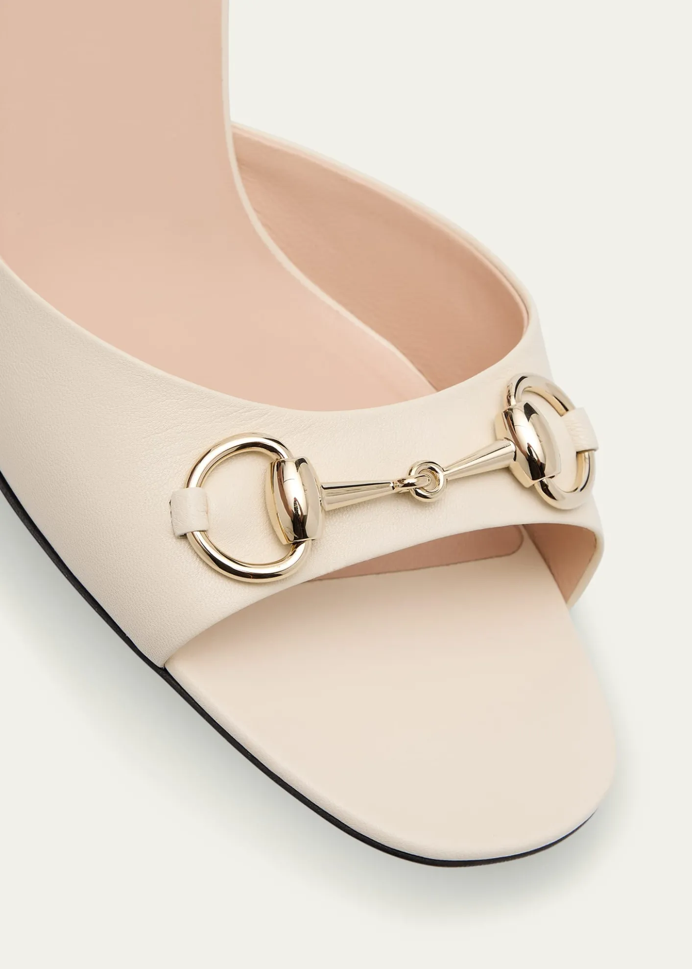 GucciLady Horsebit Leather Sandals