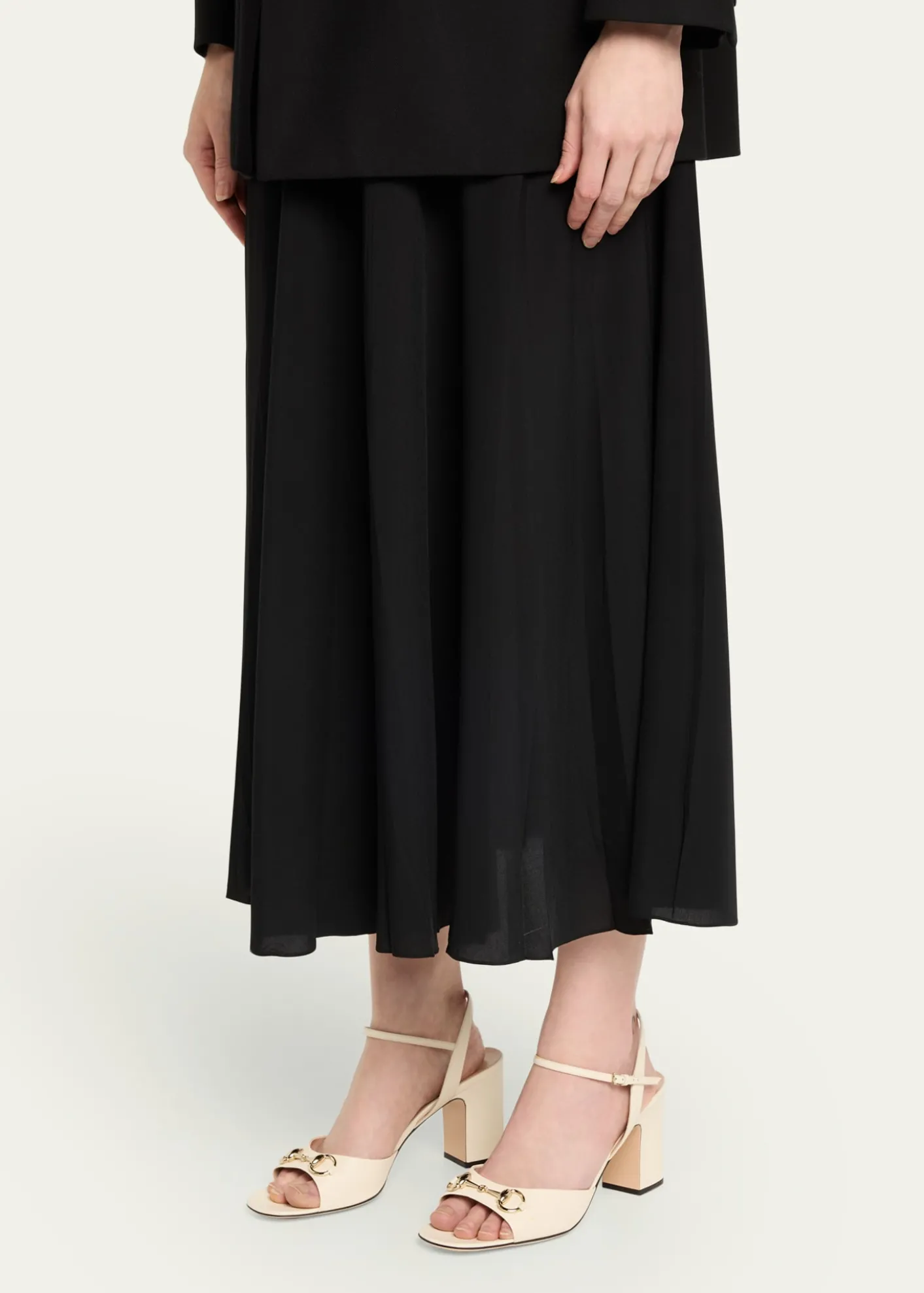 GucciLady Horsebit Leather Sandals